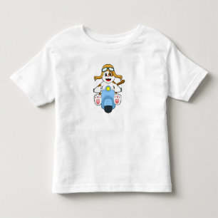 Dog as Biker with Scooter.PNG Toddler T-Shirt