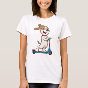 Dog as Biker with Scooter T-Shirt