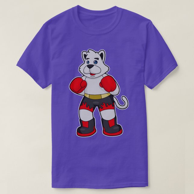 Dog as Boxer with Boxing gloves 3 T-Shirt (Design Front)
