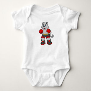 Dog as Boxer with Boxing gloves Baby Bodysuit