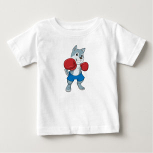 Dog as Boxer with Boxing gloves Baby T-Shirt