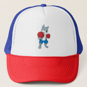 Dog as Boxer with Boxing gloves Trucker Hat