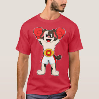 Dog as Boxing champion with Belt Boxing gloves T-Shirt