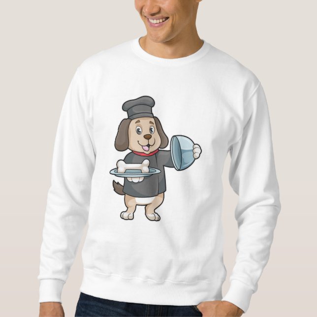 Dog as Chef with Platter & Bones Sweatshirt (Front)