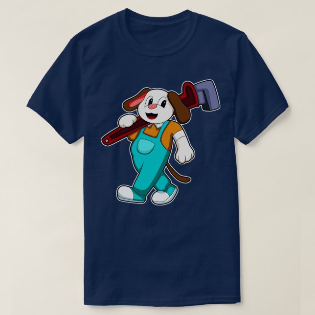 Dog as Craftsman with Allen key T-Shirt (Design Front)