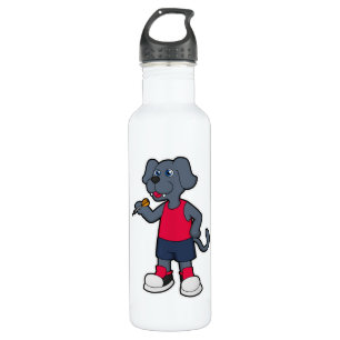 Dog as Dart player with Darts 710 Ml Water Bottle