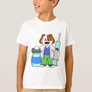 Dog as Doctor with Syringe T-Shirt