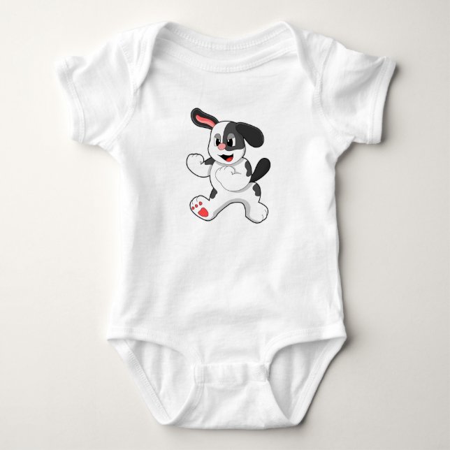 Dog as Fighter Baby Bodysuit (Front)
