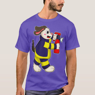 Dog as Firefighter with Fire extinguisher T-Shirt