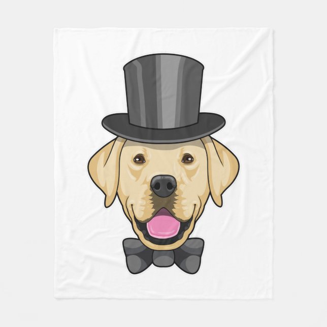 Dog as Groom with Bow Fleece Blanket (Front)