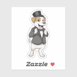 Dog as Groom with Ribbon