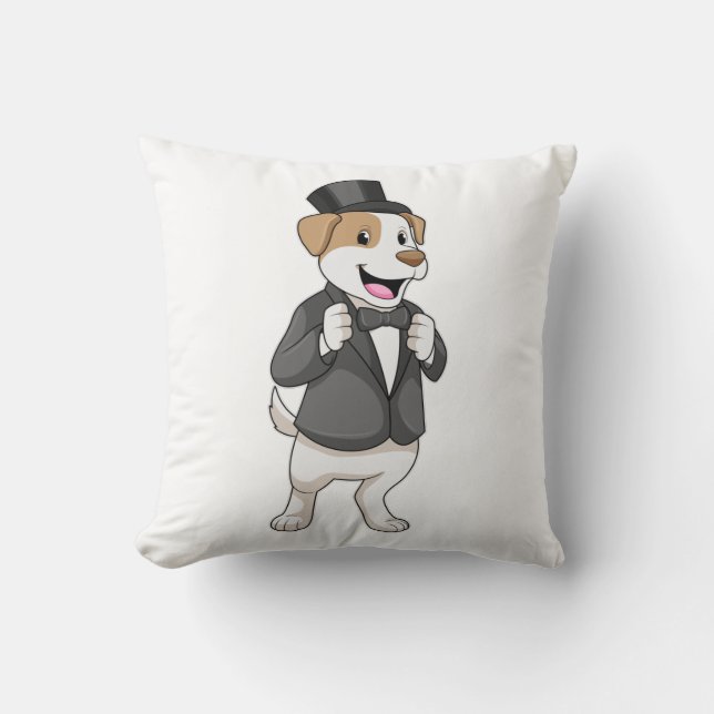 Dog as Groom with Ribbon Cushion (Front)