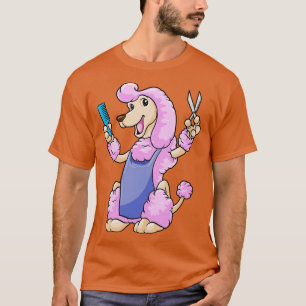 Dog as hair stylist with scissors and comb T-Shirt