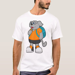Dog as Hiker with Backpack T-Shirt