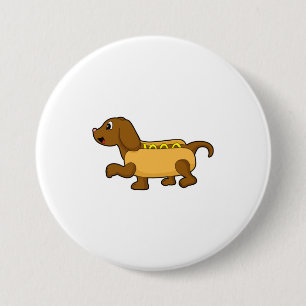 Dog as Hotdog 7.5 Cm Round Badge