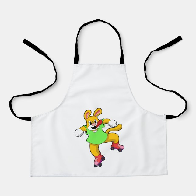 Dog as Inline Skater with Inline Skates Apron (Front)