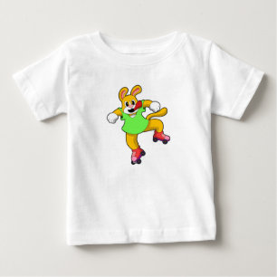 Dog as Inline Skater with Inline Skates Baby T-Shirt