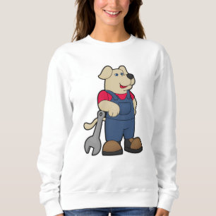 Dog as Mechanic with Wrench Sweatshirt