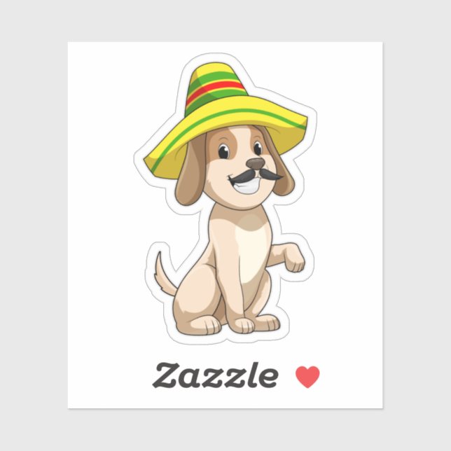 Dog as Mexican with Straw hat (Sheet)