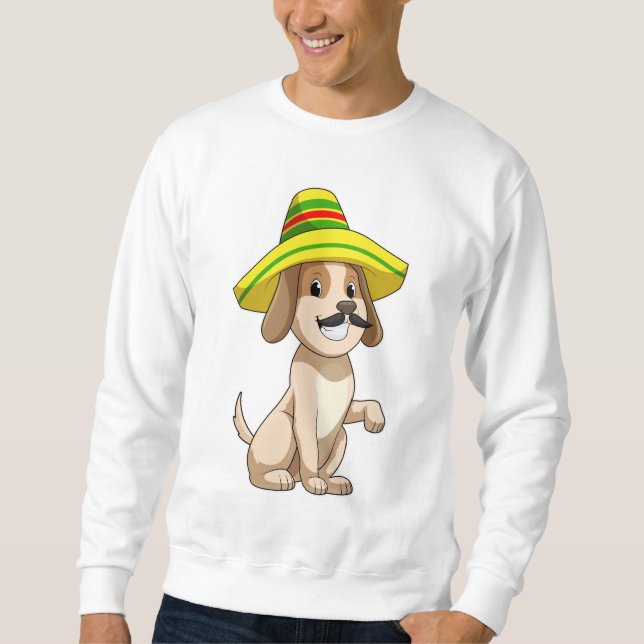 Dog as Mexican with Straw hat Sweatshirt (Front)