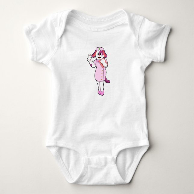 Dog as Nurse Baby Bodysuit (Front)