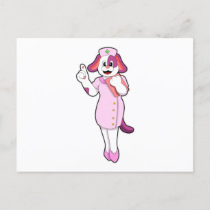 Dog as Nurse Postcard
