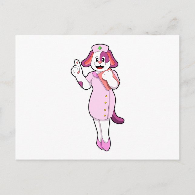 Dog as Nurse Postcard (Front)