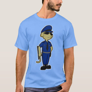 Dog as Police officer with Baton Sunglasses 1 T-Shirt