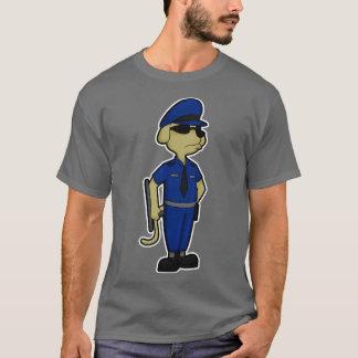 Dog as Police officer with Baton Sunglasses 2 T-Shirt