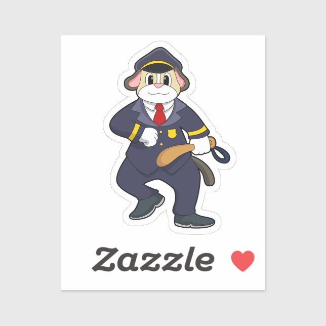 Dog as Police officer with Police uniform (Sheet)