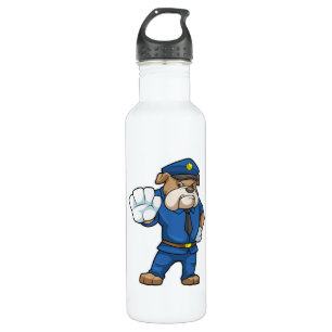 Dog as Police officer with Police uniform 710 Ml Water Bottle