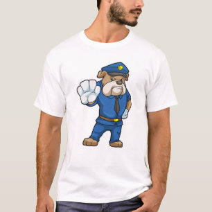 Dog as Police officer with Police uniform T-Shirt