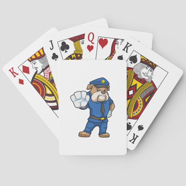 Dog as Police officer with Uniform Playing Cards (Back)