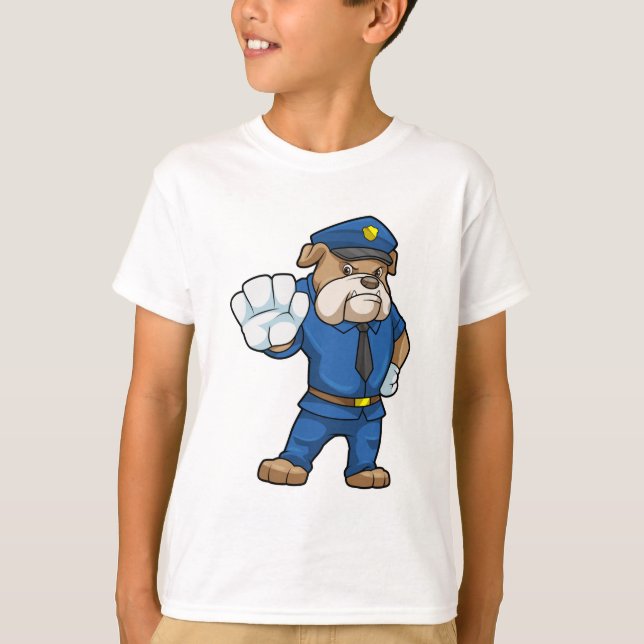 Dog as Police officer with Uniform T-Shirt (Front)