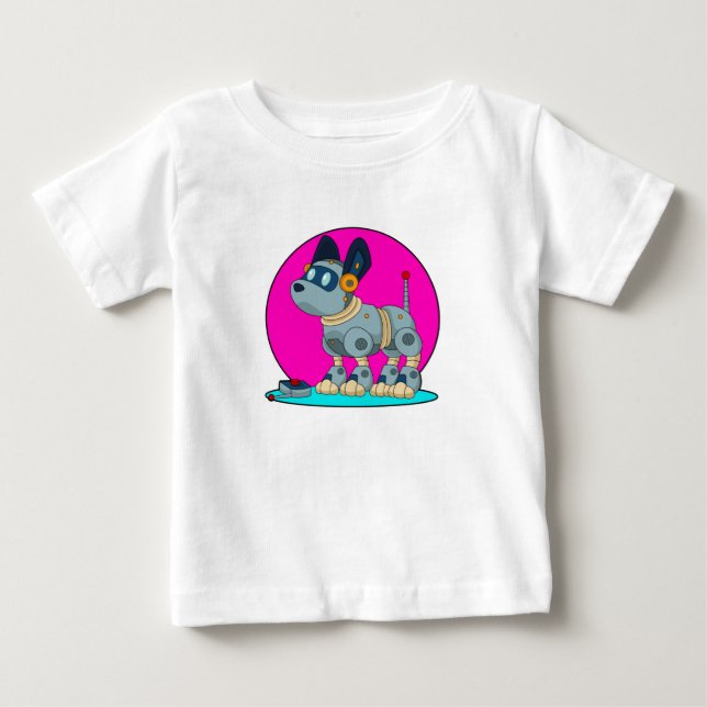 Dog as Robot Baby T-Shirt (Front)