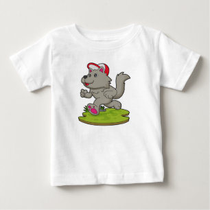 Dog as Runner with Cap Baby T-Shirt
