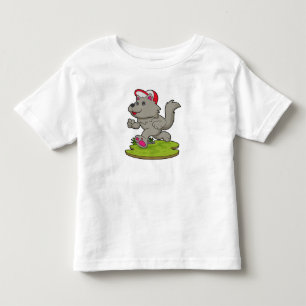 Dog as Runner with Cap Toddler T-Shirt