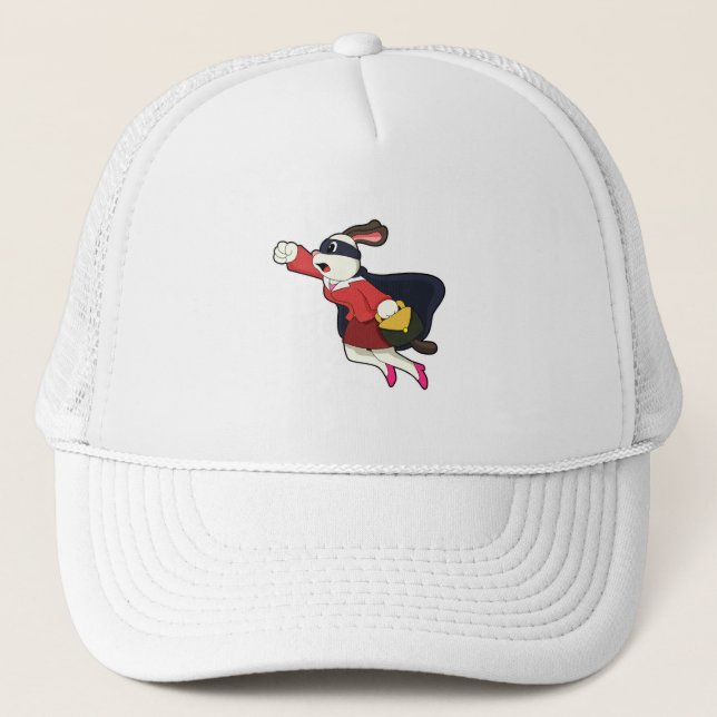 Dog as Secretary Superhero Trucker Hat (Front)
