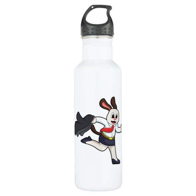 Dog as Secretary with Skirt 710 Ml Water Bottle (Front)