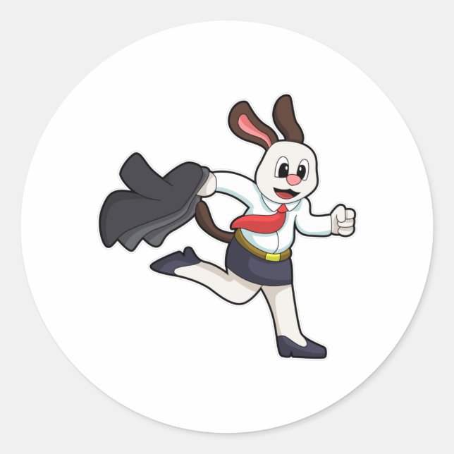 Dog as Secretary with Skirt Classic Round Sticker (Front)