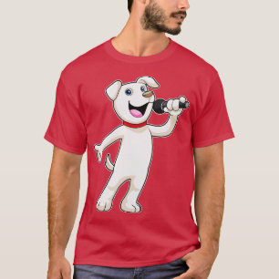 Dog as Singer with Microphone T-Shirt