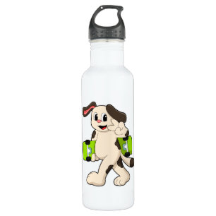 Dog as Skater with Skateboard 710 Ml Water Bottle