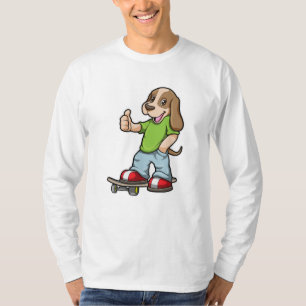 Dog as Skater with Skateboard T-Shirt