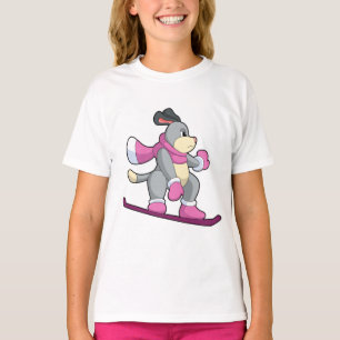 Dog as Snowboarder with Sonowboard T-Shirt