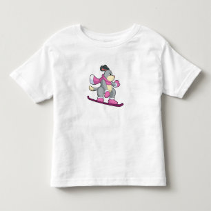 Dog as Snowboarder with Sonowboard Toddler T-Shirt