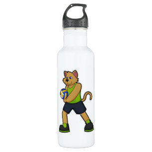 Dog as Volleyball player with Volleyball 710 Ml Water Bottle
