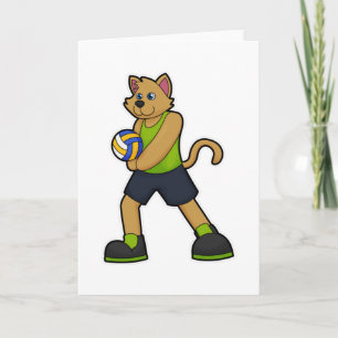 Dog as Volleyball player with Volleyball Card