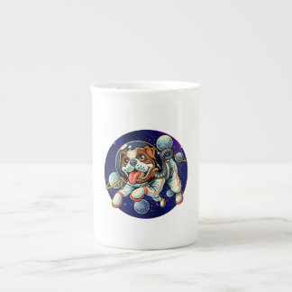 Dog Astronaut, space dog Bone China Mug