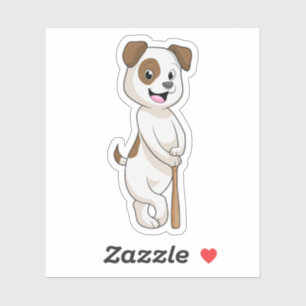 Dog at Baseball with Baseball bat