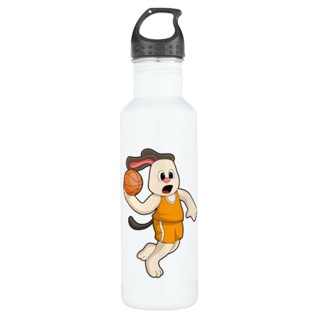 Dog at Basketball Sports 710 Ml Water Bottle (Front)